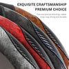 Crystal Peach Carbon Fiber High-Grade Anti-Slip Car Steering Wheel Cover