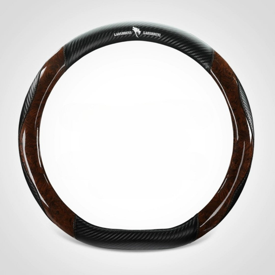 Crystal Peach Carbon Fiber High-Grade Anti-Slip Car Steering Wheel Cover