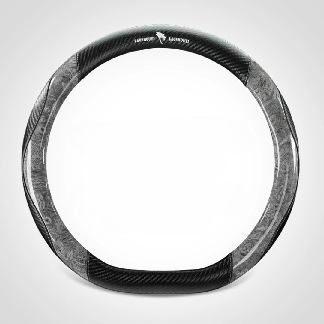 Crystal Peach Carbon Fiber High-Grade Anti-Slip Car Steering Wheel Cover