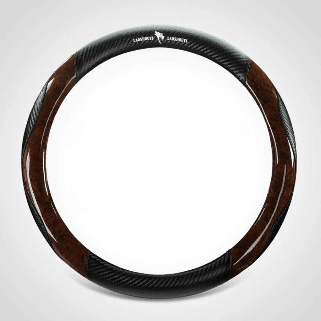 Crystal Peach Carbon Fiber High-Grade Anti-Slip Car Steering Wheel Cover
