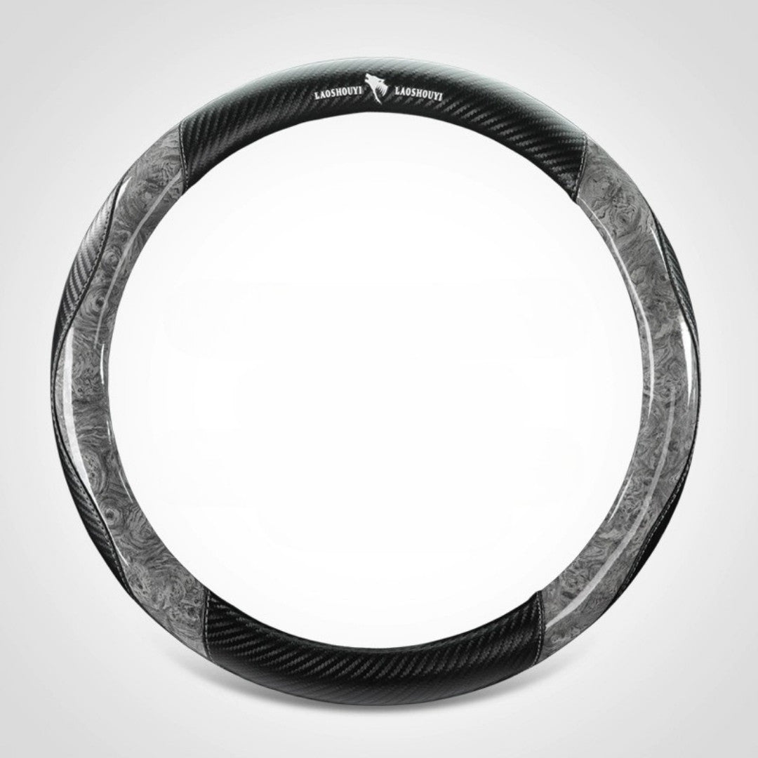 Crystal Peach Carbon Fiber High-Grade Anti-Slip Car Steering Wheel Cover