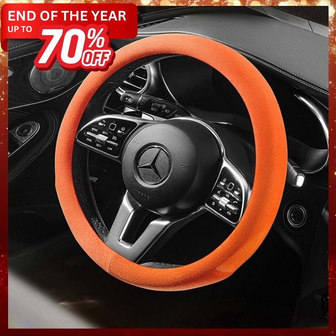 Dedicated Suede Steering Wheel Cover | Anti-Slip & Sweat-Absorbing