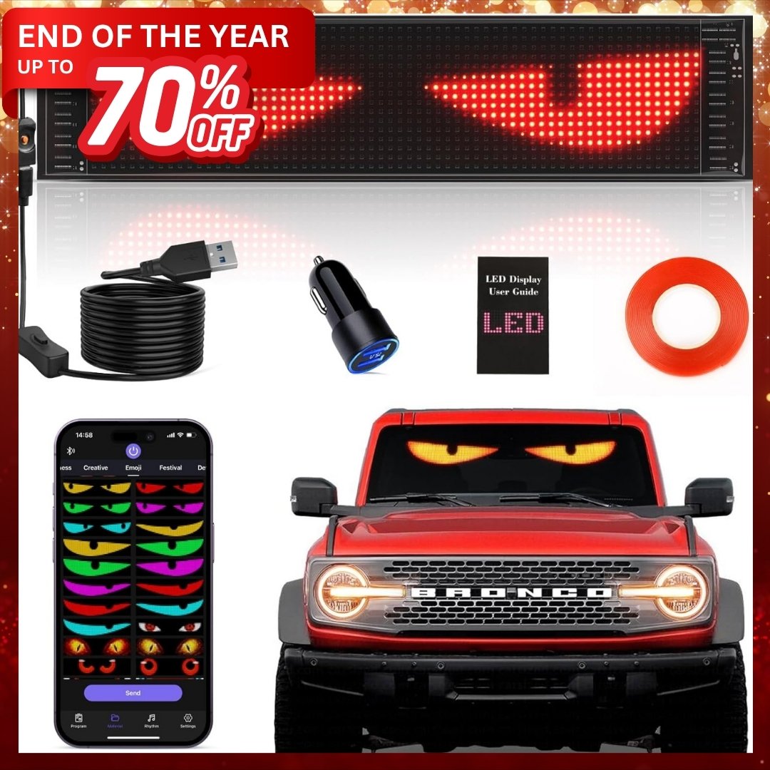 Devil Eyes Light for Cars - Colorful LED Display for Car Windows