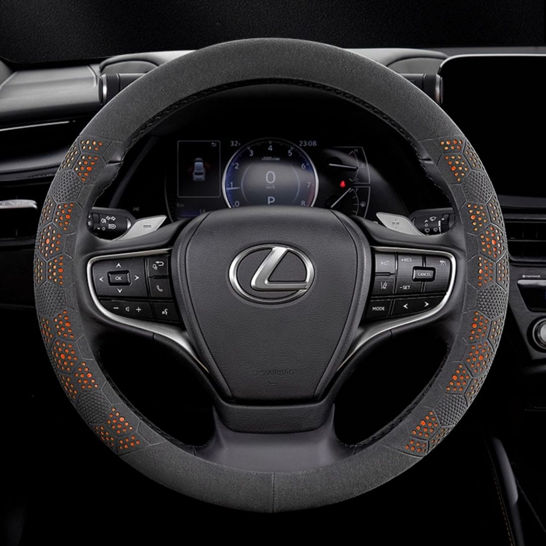Gradient Suede All-Season Sweat-Absorbing Steering Wheel cover