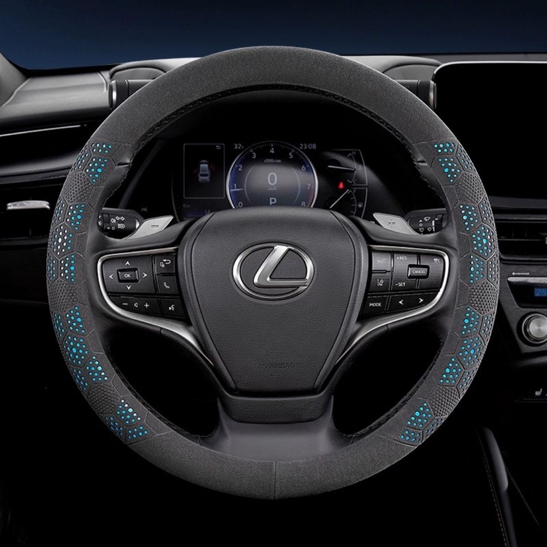 Gradient Suede All-Season Sweat-Absorbing Steering Wheel cover