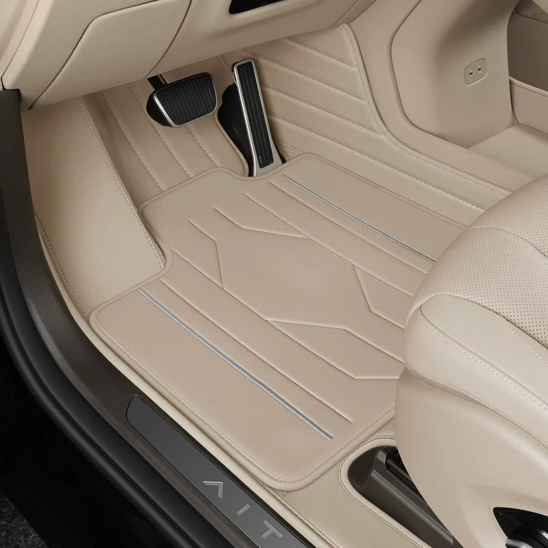 Tapetes de couro totalmente envolventes para carros - Logotipo personalizável