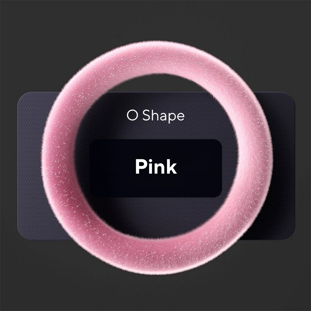 Winter Starry Plush Steering Wheel Cover | Anti-Slip, Sweat-Absorbing & Self-Heating