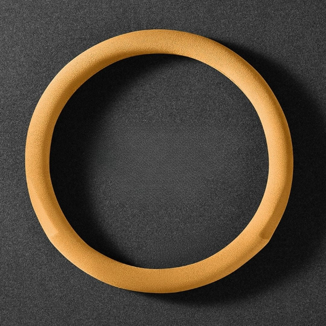 Dedicated Suede Steering Wheel Cover | Anti-Slip & Sweat-Absorbing