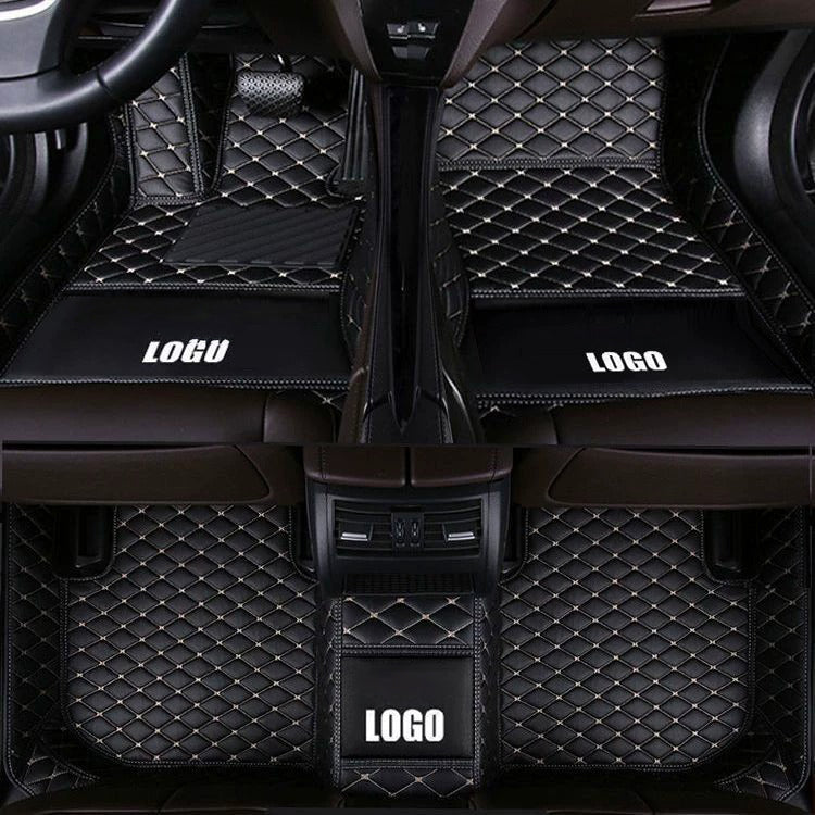 Elevate Leather Car Floor Mats with Logo Customizable
