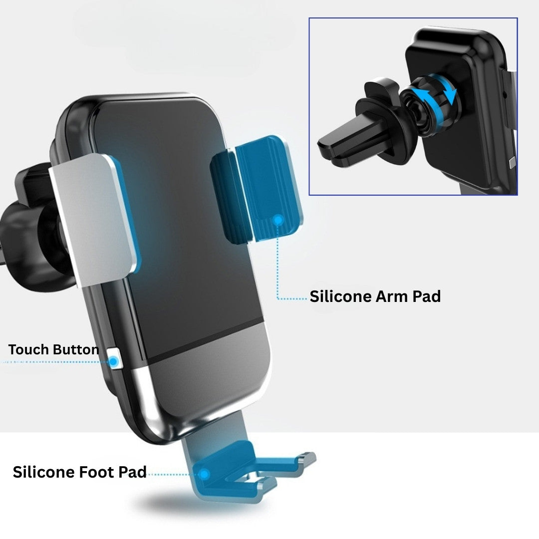 Car Wireless Fast Charging Phone Holder (Red)