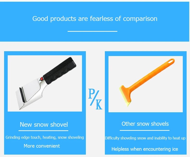 12V Winter Multifunctional Snow Removal Shovel for Cars