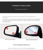 2Pcs 360 Degree Adjustable Blind Spot Mirror