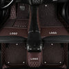 Silas Double-Layer Leather Car Floor Mats with Logo Customizable