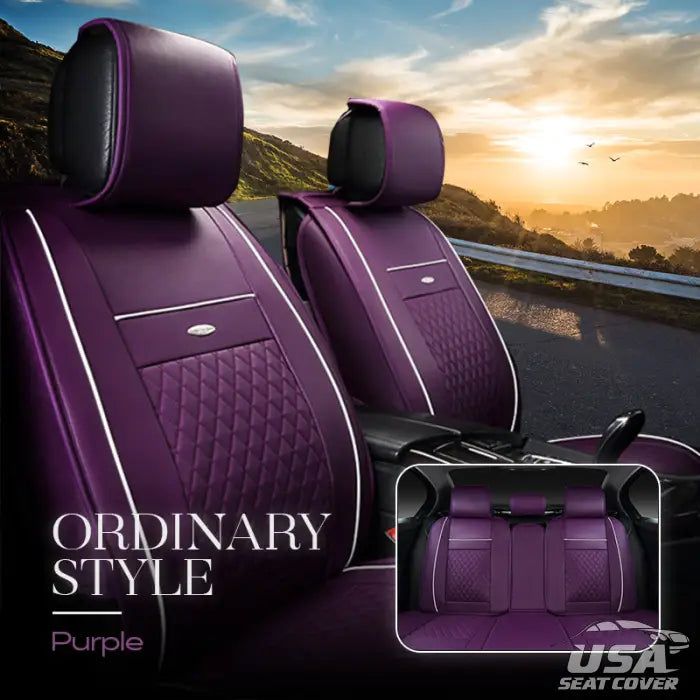 Purple Gel Original Low-Profile Seat Cushion With Washable Black Cover -  17.25 X 15.25 X 1.25 Inch - 4 State Trucks