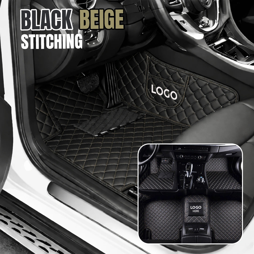 Elvie 2026 Premium 5-Layer Leather Custom Floor Mats for Cars