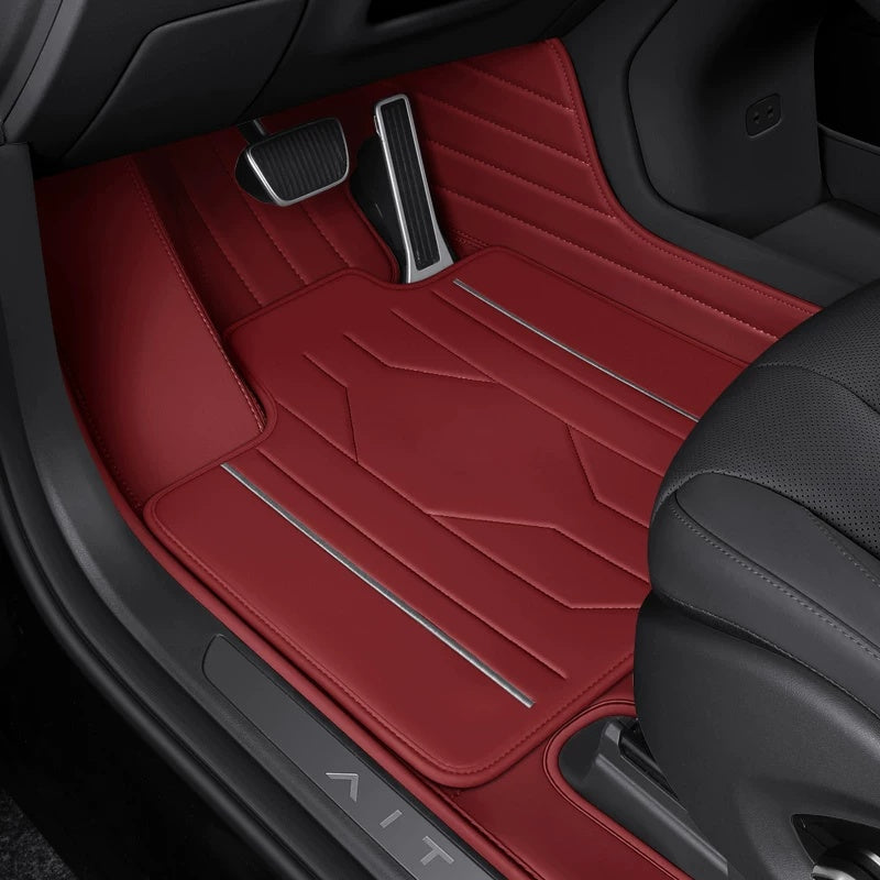 Tapetes de couro totalmente envolventes para carros - Logotipo personalizável