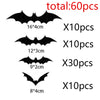 60PCS 3D Black Bat Wall Decor – Realistic PVC Stickers for Halloween Party & Creepy Home Decorations