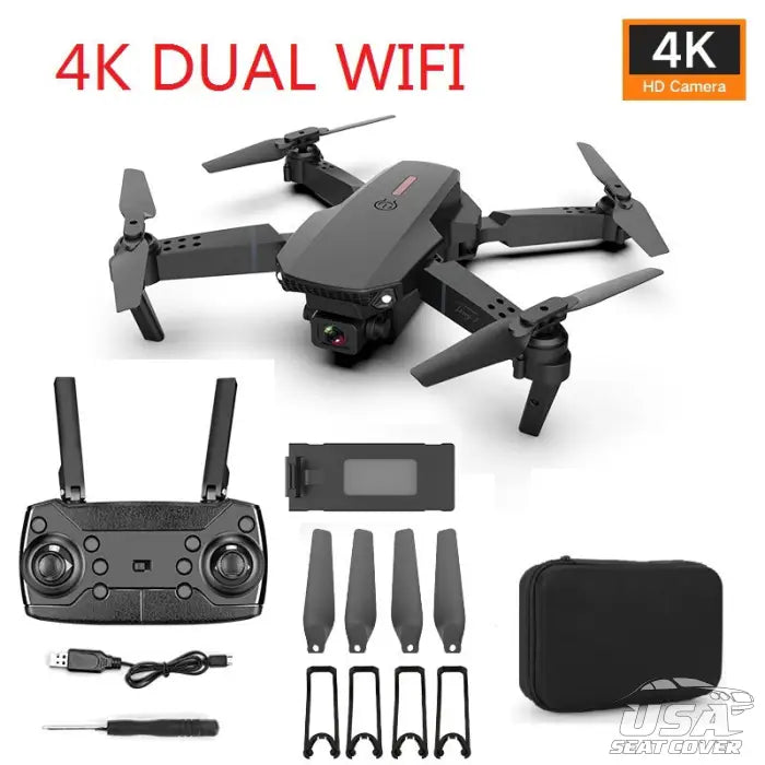 Cross-Border Folding Remote Control Aircraft High-Definition Aerial Photography Gray-4K Dual Cameras