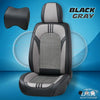 James 2023 Full Set Universal Breathable Waterproof Vehicle Leather Cover For Cars Suv Black Gray /