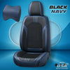 James 2023 Full Set Universal Breathable Waterproof Vehicle Leather Cover For Cars Suv Black Navy /