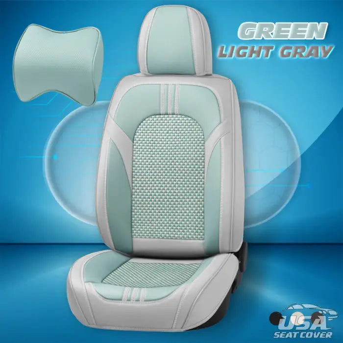 James 2023 Full Set Universal Breathable Waterproof Vehicle Leather Cover For Cars Suv Green Light