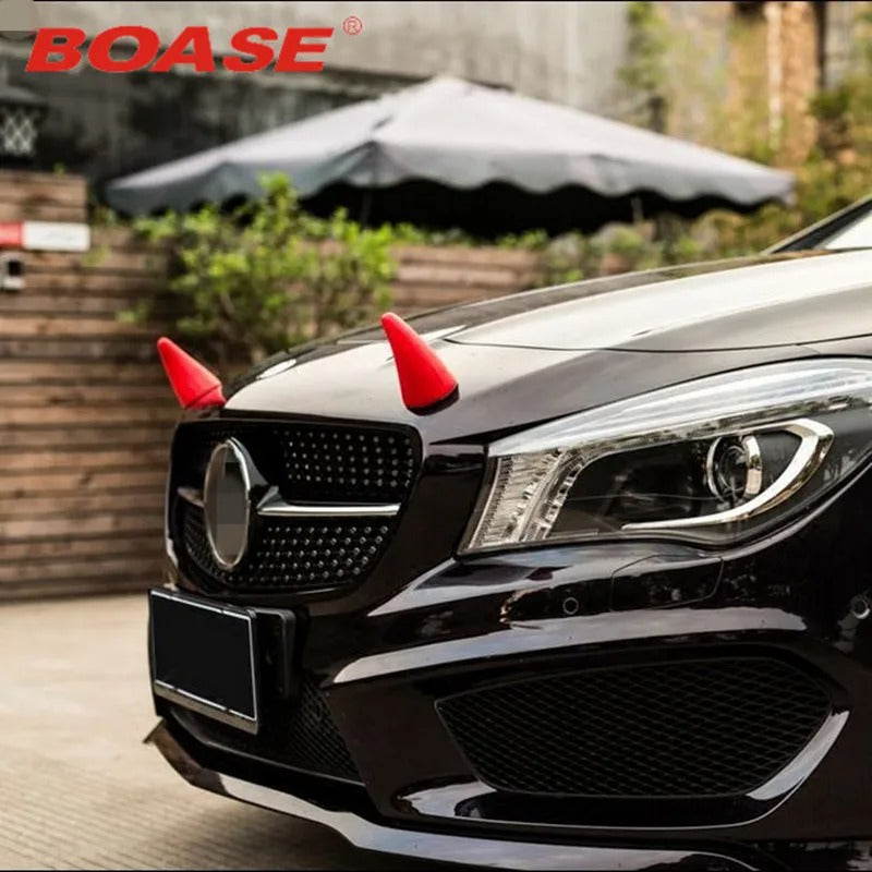 3D Devil Horn Car Roof Stickers – Halloween Bull Horn Decoration