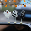 Halloween Cartoon Shaking Head Car Ornaments – Bat, Ghost, Wizard, Pumpkin Lantern