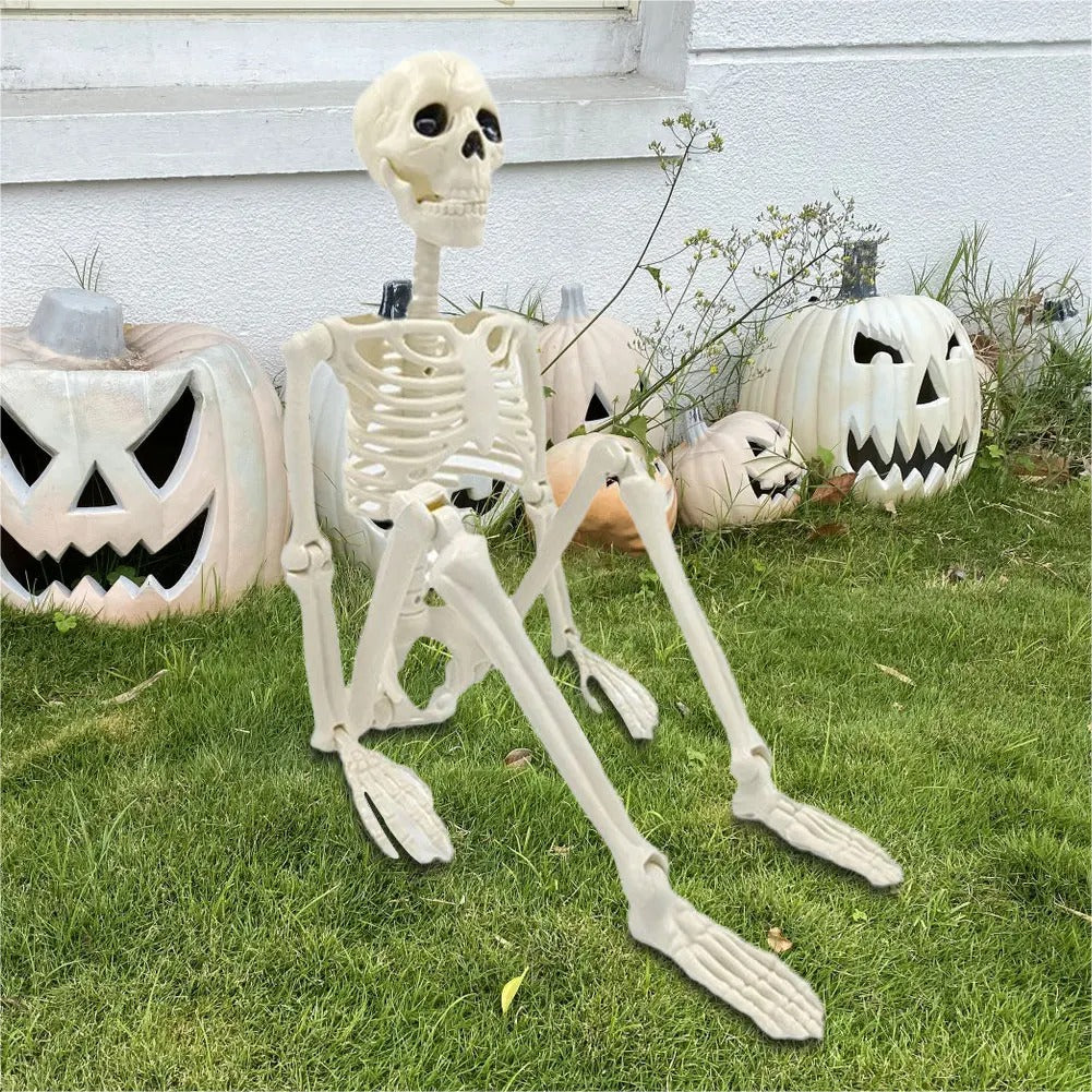 35.4/15.7 Inches Movable Joint Skeleton Halloween Decor – Perfect for Haunted House Accessories