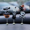 Halloween Cartoon Shaking Head Car Ornaments – Bat, Ghost, Wizard, Pumpkin Lantern