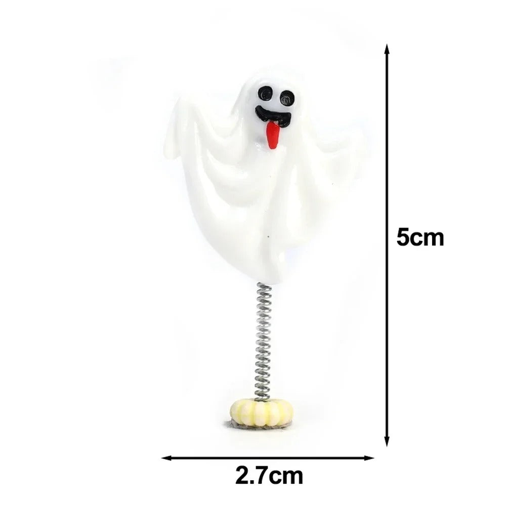 Halloween Cartoon Shaking Head Car Ornaments – Bat, Ghost, Wizard, Pumpkin Lantern