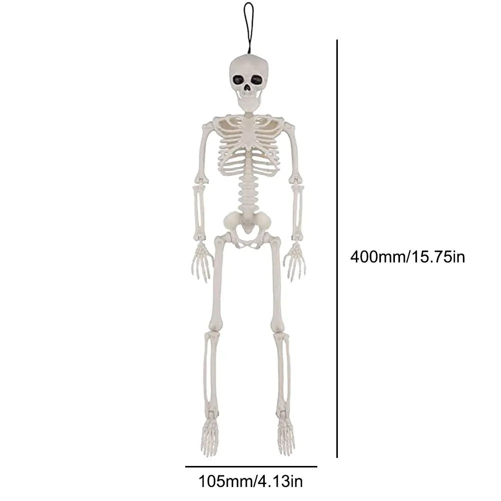 35.4/15.7 Inches Movable Joint Skeleton Halloween Decor – Perfect for Haunted House Accessories