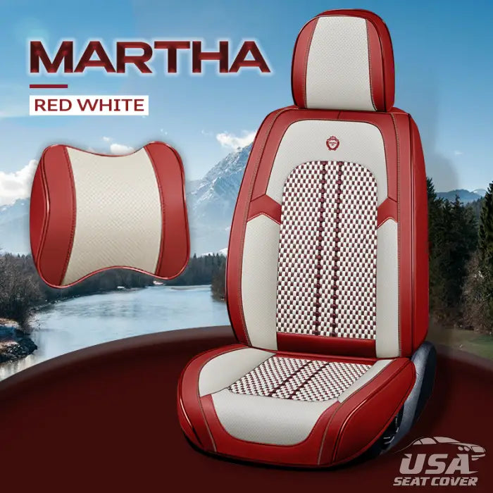 Nox 2023 Full Set Universal Breathable Waterproof Vehicle Leather Cover For Cars Suv Martha Red