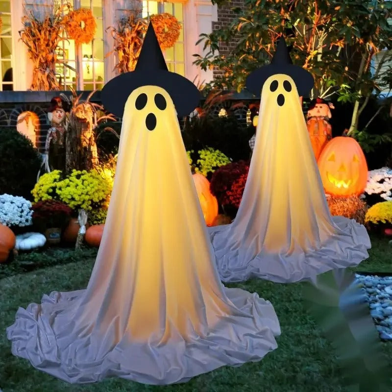 Spooky Ghost Decorations – Remote-Controlled Glowing Halloween Ghosts for Indoor & Outdoor