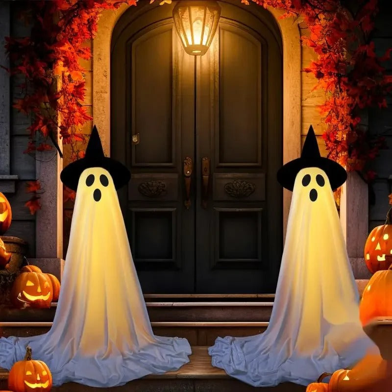 Spooky Ghost Decorations – Remote-Controlled Glowing Halloween Ghosts for Indoor & Outdoor