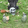 Realistic Halloween Skeleton Stakes – Skull Head & Arms Decorations for Outdoor Yard, Lawn, & Graveyard Party Supplies