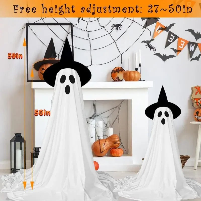 Spooky Ghost Decorations – Remote-Controlled Glowing Halloween Ghosts for Indoor & Outdoor