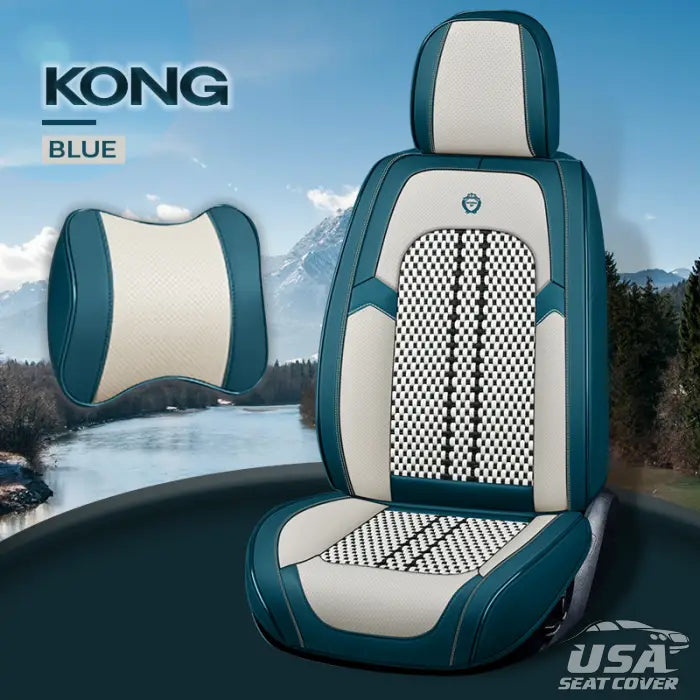 Au Nox 2023 Full Set Universal Breathable Waterproof Vehicle Leather Cover For Cars Suv Kong Blue