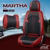 Au Nox 2023 Full Set Universal Breathable Waterproof Vehicle Leather Cover For Cars Suv Martha Red