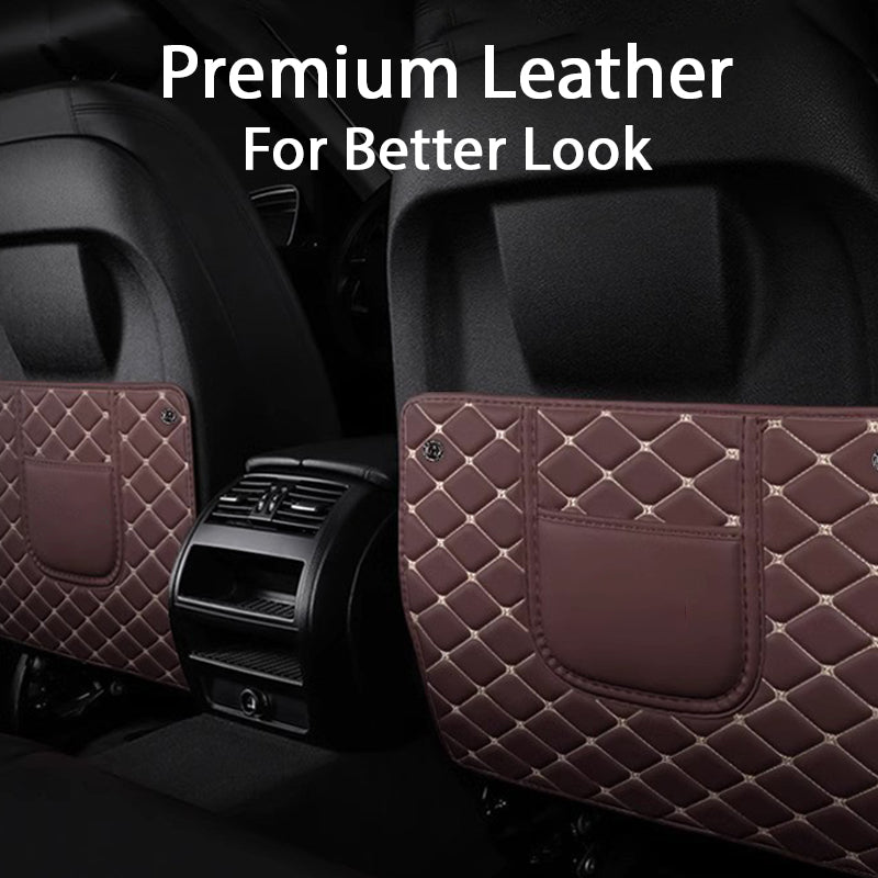 Car Universal Fit Anti-Kick Water-Proof Premium Leather Seat Protector Pad