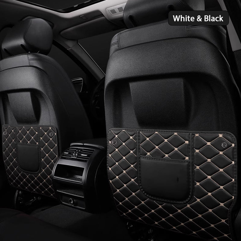 Car Universal Fit Anti-Kick Water-Proof Premium Leather Seat Protector Pad