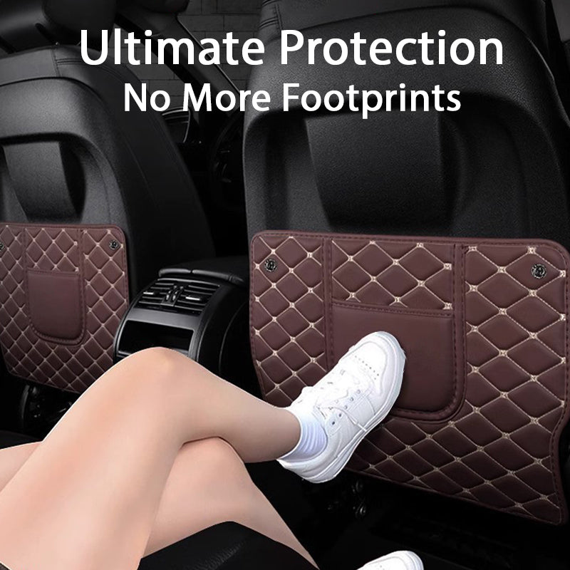 Car Universal Fit Anti-Kick Water-Proof Premium Leather Seat Protector Pad