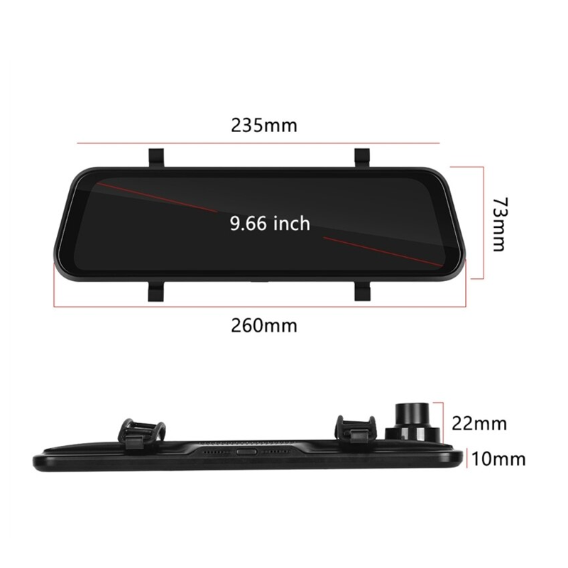 Car Mirror Monitor High-Definition Video Recording Carplay