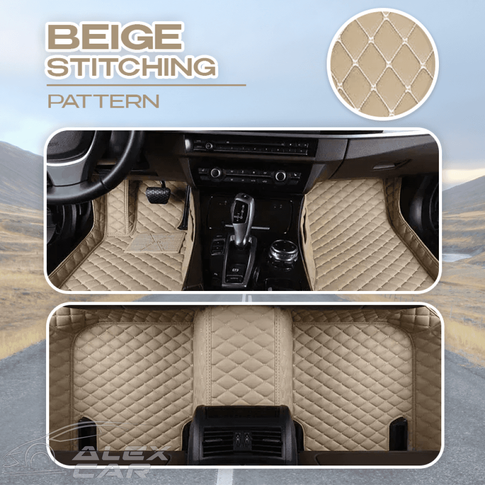 Alexcar Elvie 2023 Heavy Duty Universal Fit Floor Mats For Cars Suvs And Trucks Beige / 2 Seats